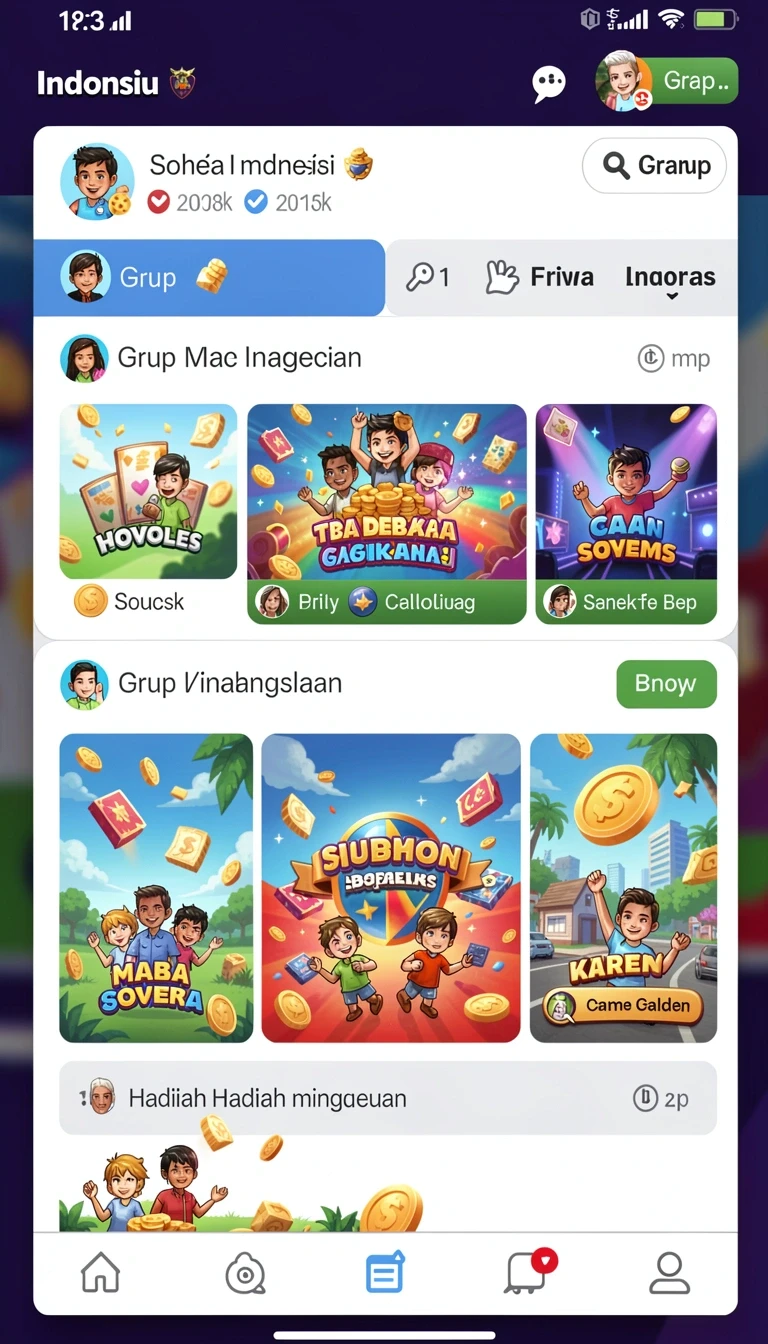 Tampilan utama aplikasi Aplikasi km789 Resmi dan Terpercaya di Android yang intuitif dan efisien.